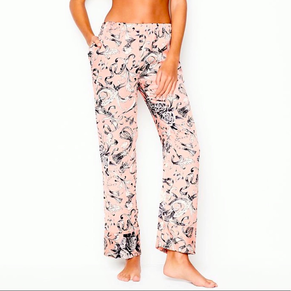 Victoria’s Secret Scrolled Floral Satin Pants